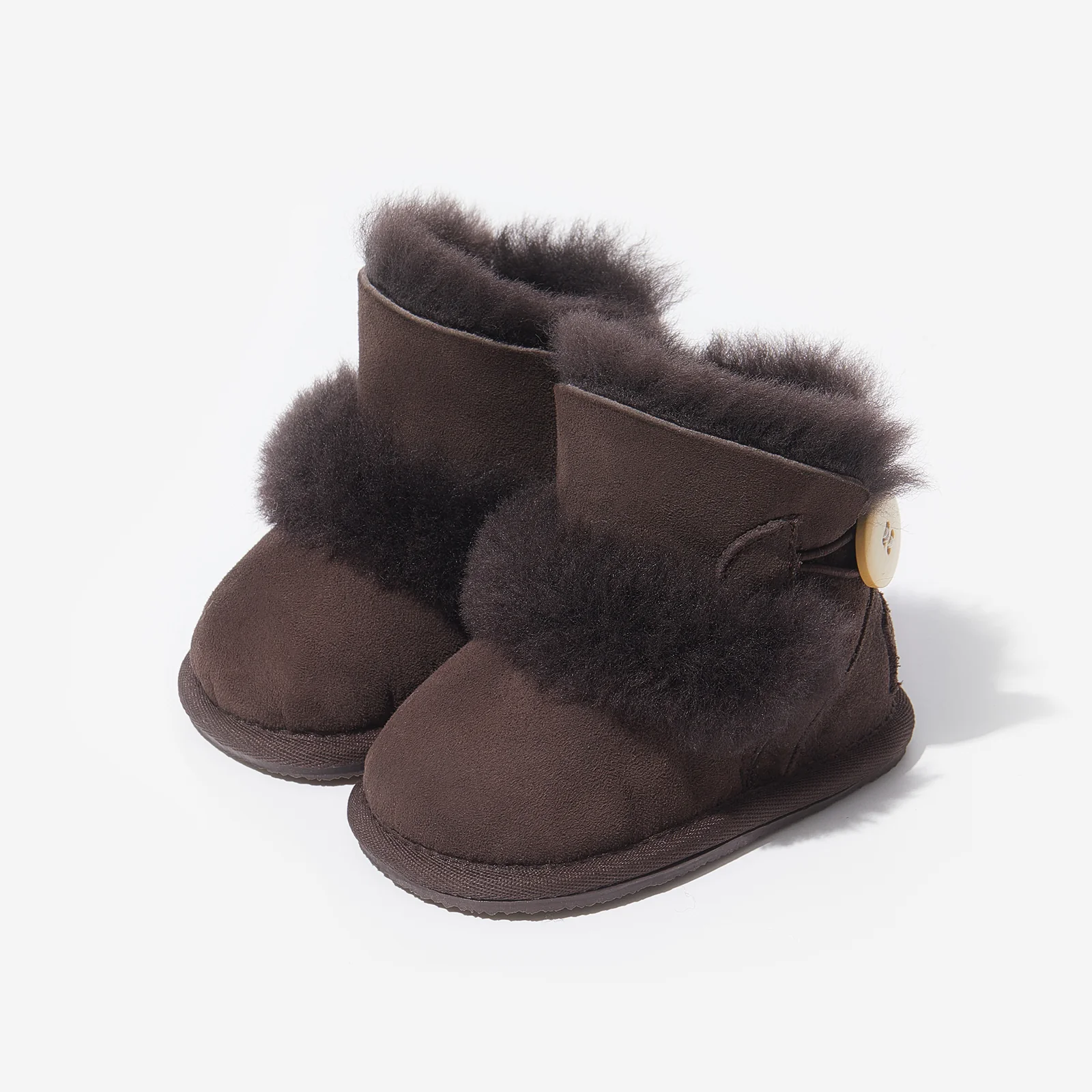 Button classic kids coffee brown WK915 Коричневый